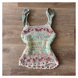 Dex vintage knit crochet cami 🐚